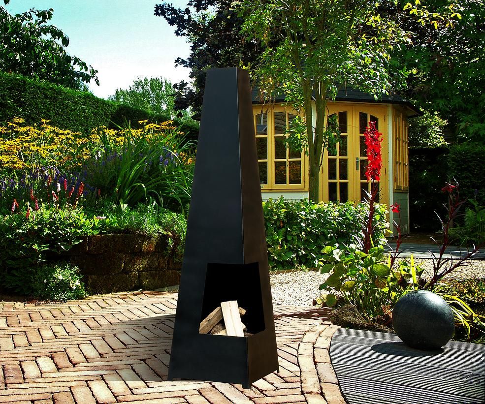 GardenMaxX Chacana negro chimenea exterior