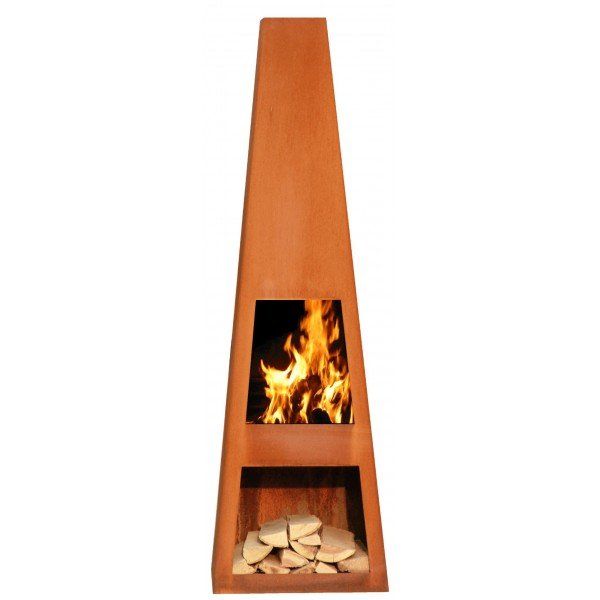 GardenMaxX Vilos XL Corten chimenea exterior