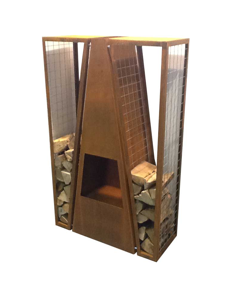 GardenMaxX Maroa Corten chimenea exterior