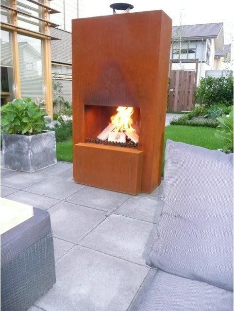 GardenMaxX Pinacate Corten chimenea exterior