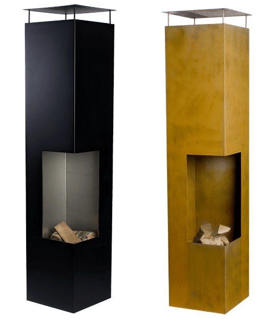 GardenMaxX Tacora negro chimenea exterior