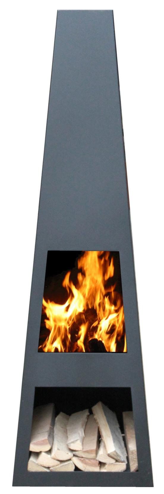 GardenMaxX Vilos XL negro chimenea exterior