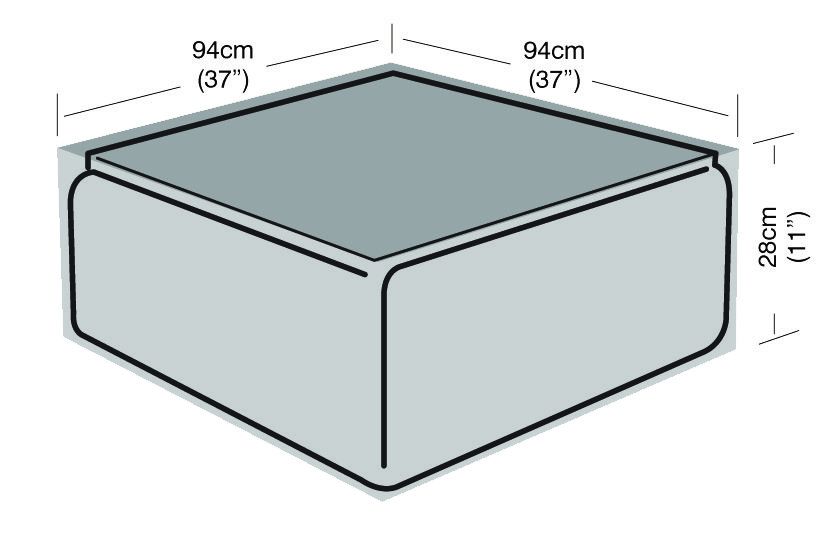 Funda para juego de salón Garland (94x94x28cm) Negro