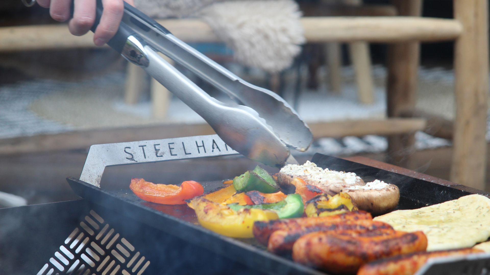 Steelhand Placa de parrilla V-Pocket