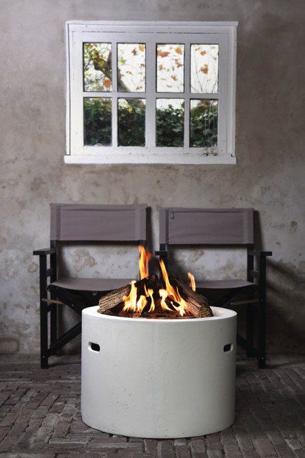 Happy Cocooning Mesa de Fuego Redonda Blanca