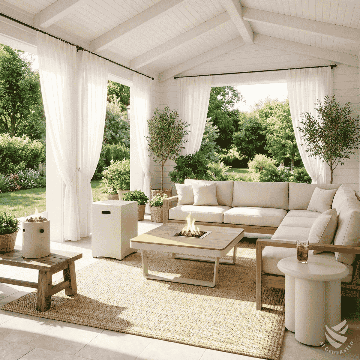 Mesa auxiliar Rib beige Happy Cocooning