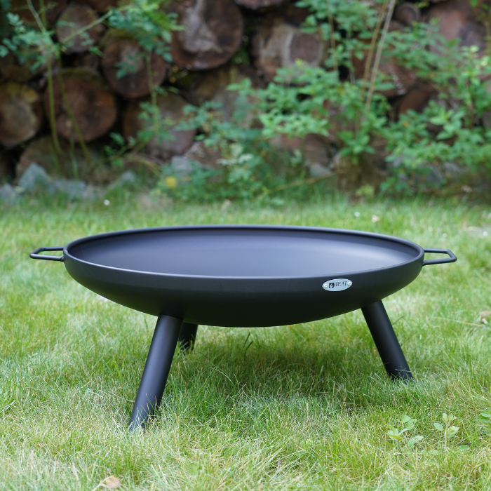 HEAT Cuenco de fuego Classic Ø 60 cm Feet & Handle Negro