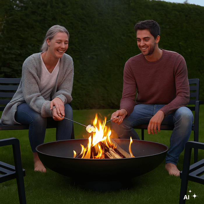 HEAT Cuenco de fuego Classic Ø 80 cm Negro HEAT Cuenco de fuego Classic Ø 80 cm Negro