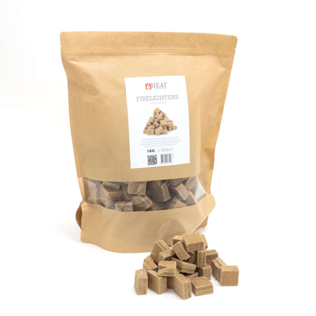 HEAT Outdoor Living Pastillas para Encender 1 kg - 180 piezas HEAT Outdoor Living Pastillas para Encender 1 kg - 180 piezas