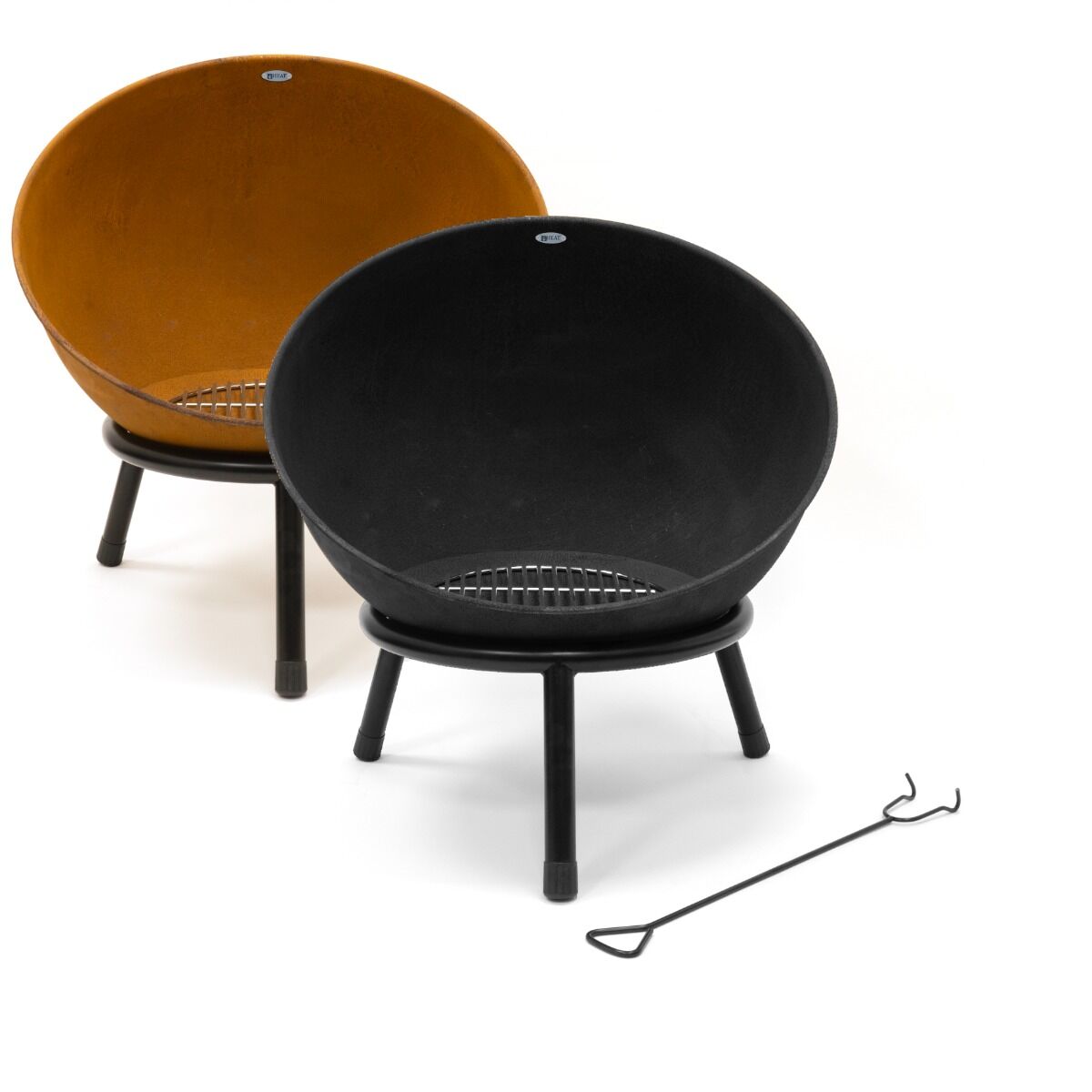 HEAT Brasero con Patas Kappa Negro Ø56 cm