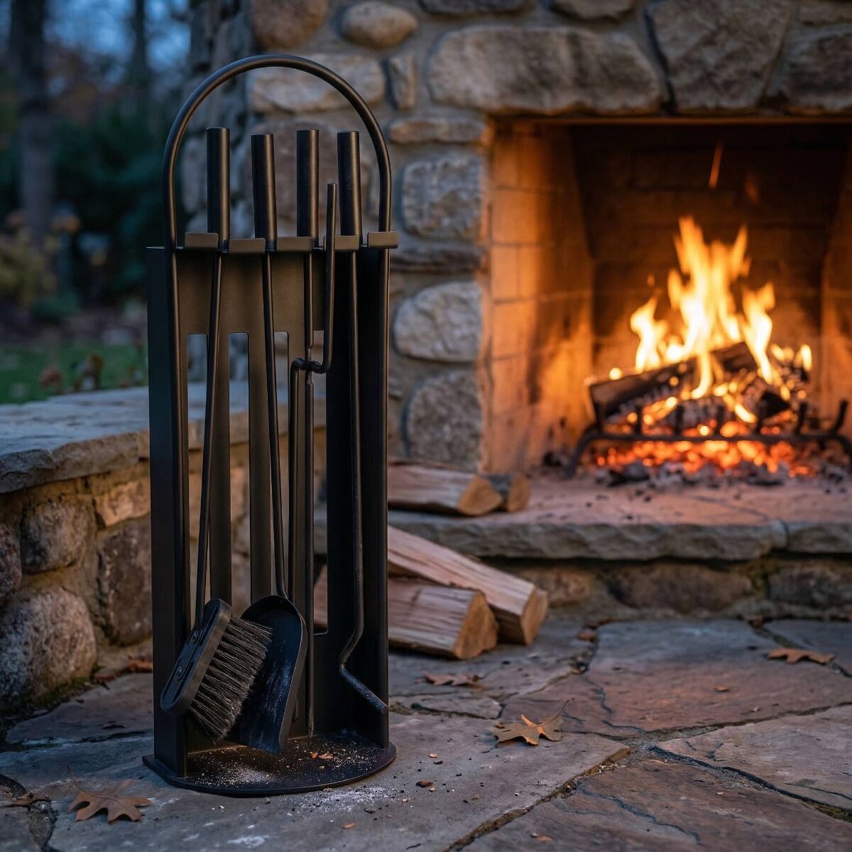 Juego de herramientas de chimenea Fyrset redondo HEAT