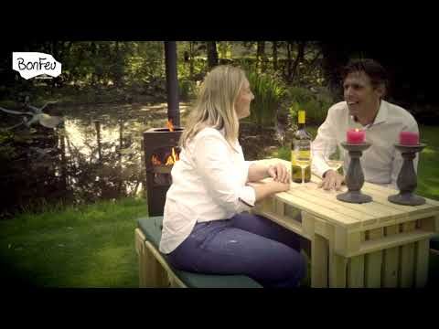 BonFeu BonCarré QLP Negro chimenea de jardín