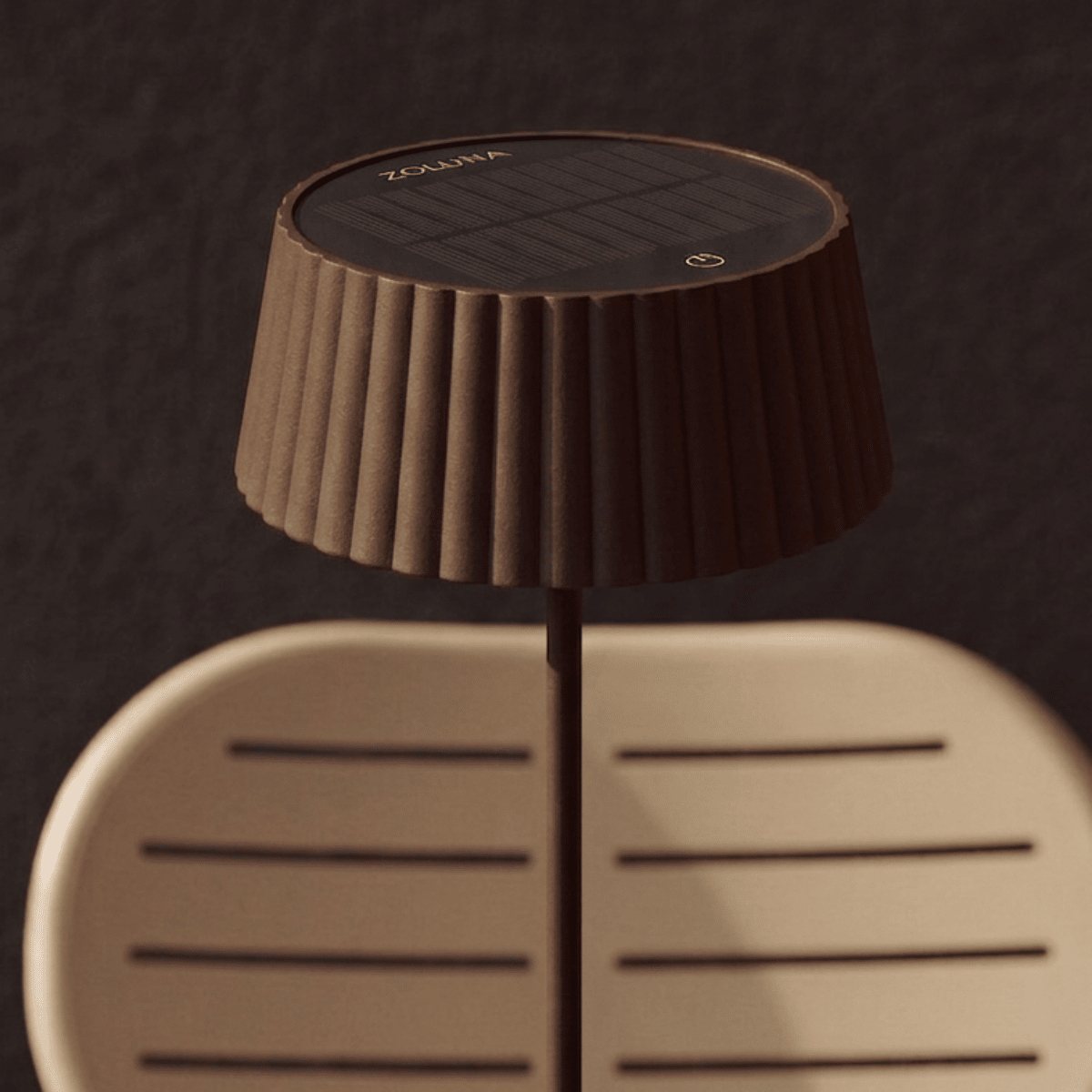 Lámpara de mesa solar Jyp marrón ZOLUNA