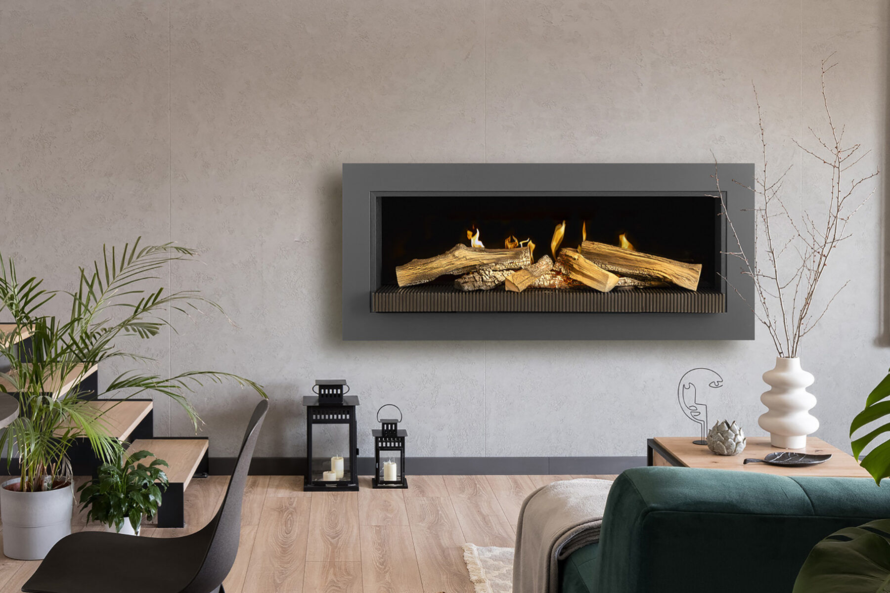 Kalfire E-55" Chimenea de Ambiente Eléctrica