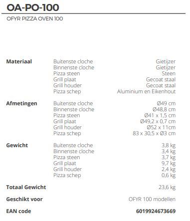 OFYR Horno para pizzas