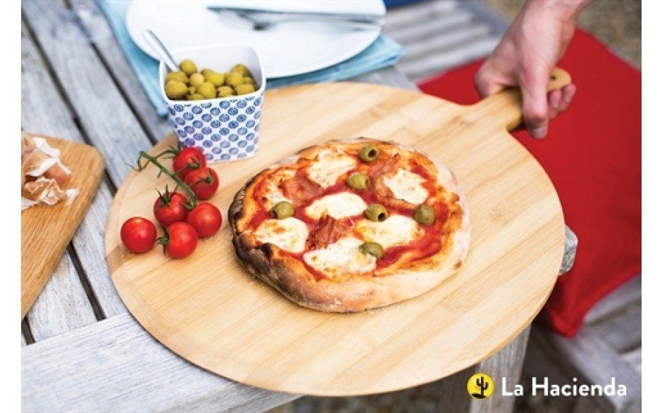 La Hacienda Tabla para servir pizza redonda