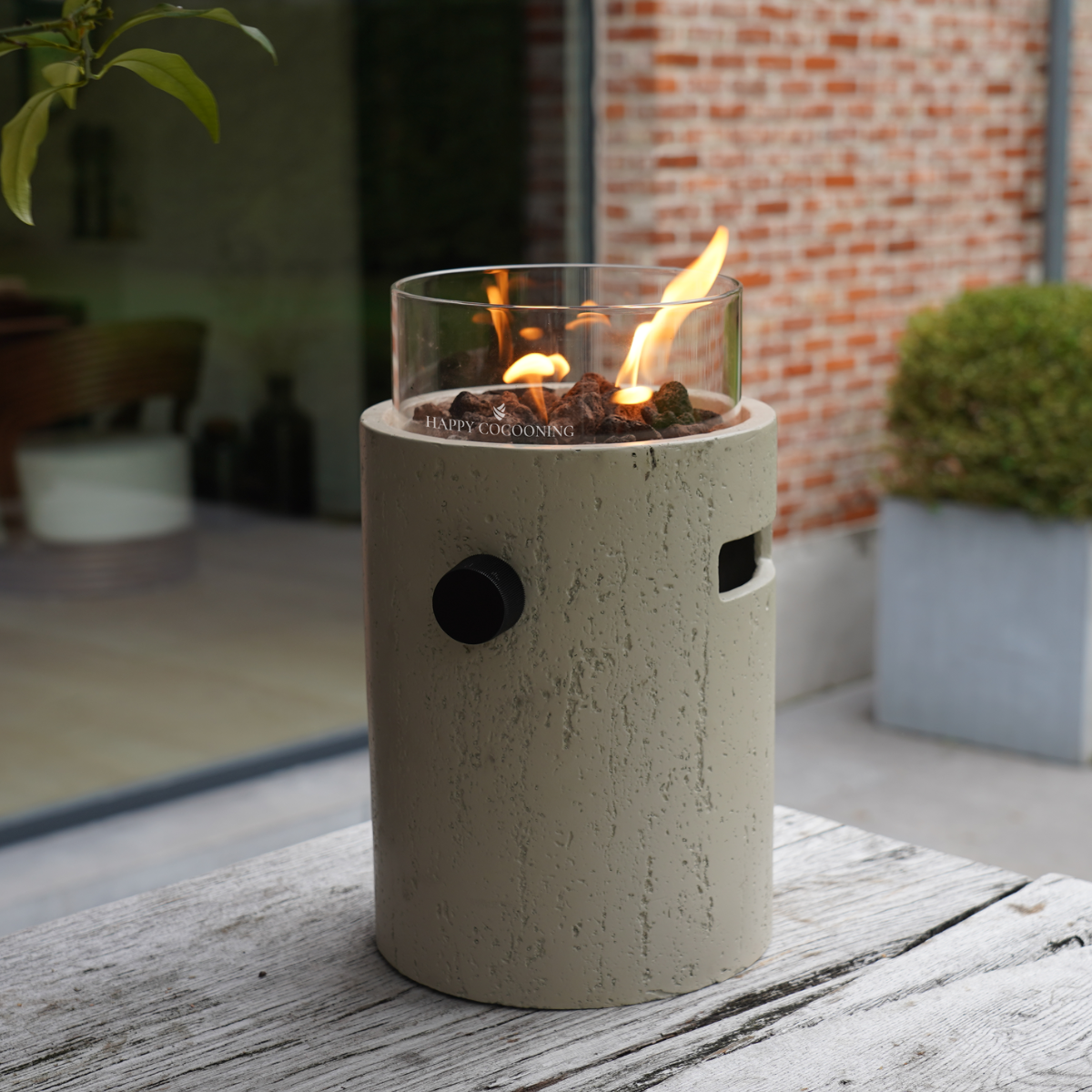 Chimenea de mesa Lumi Stone Happy Cocooning