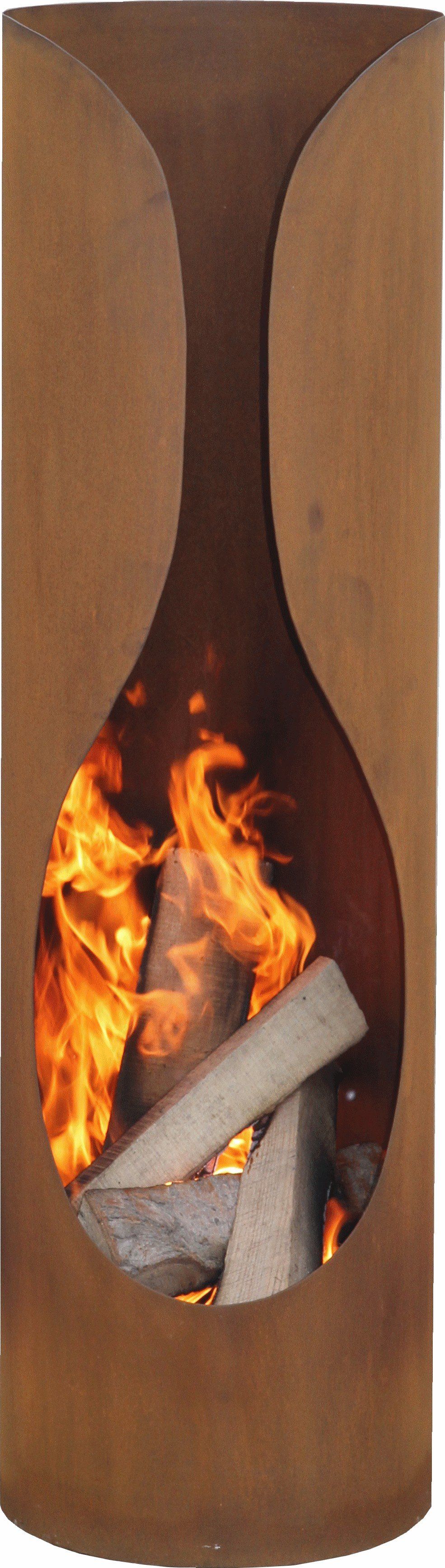 GardenMaxX Masaya Corten chimenea exterior