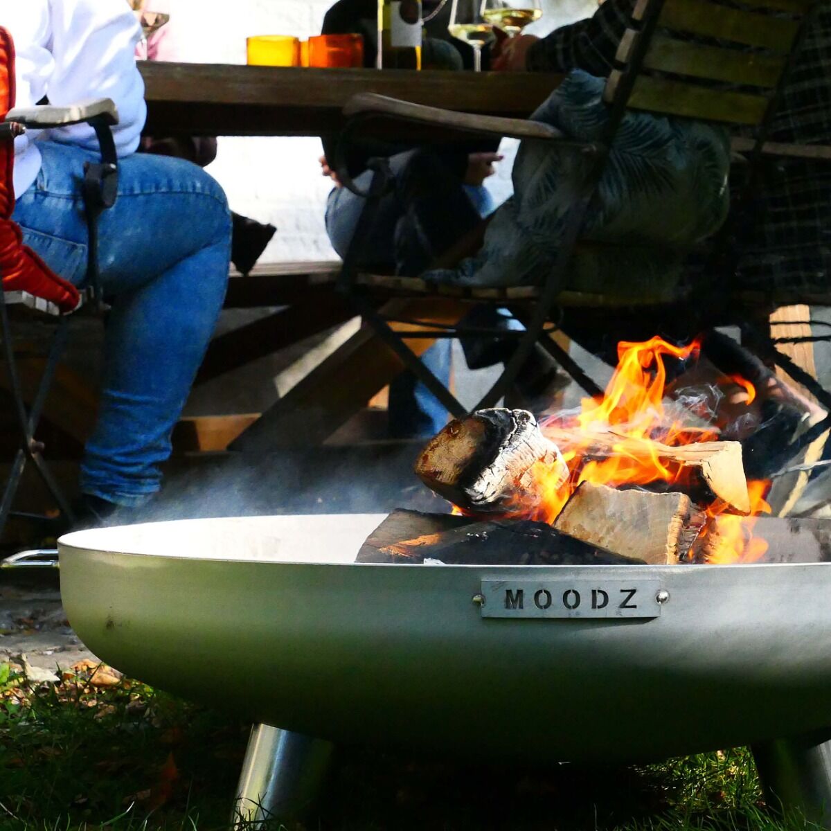 Pebetero de leña Feet & Handle acero inoxidable MOODZ