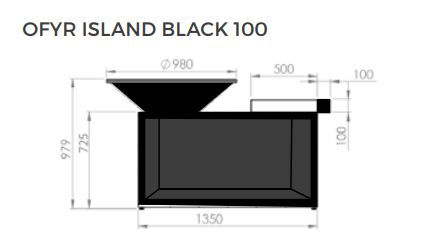 OFYR Island Negro 100 Ceramic Dark Grey