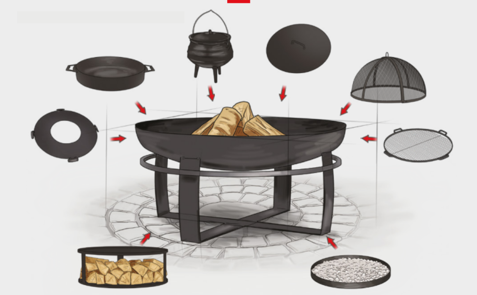 CookKing Cuenco de fuego Indiana 80 cm