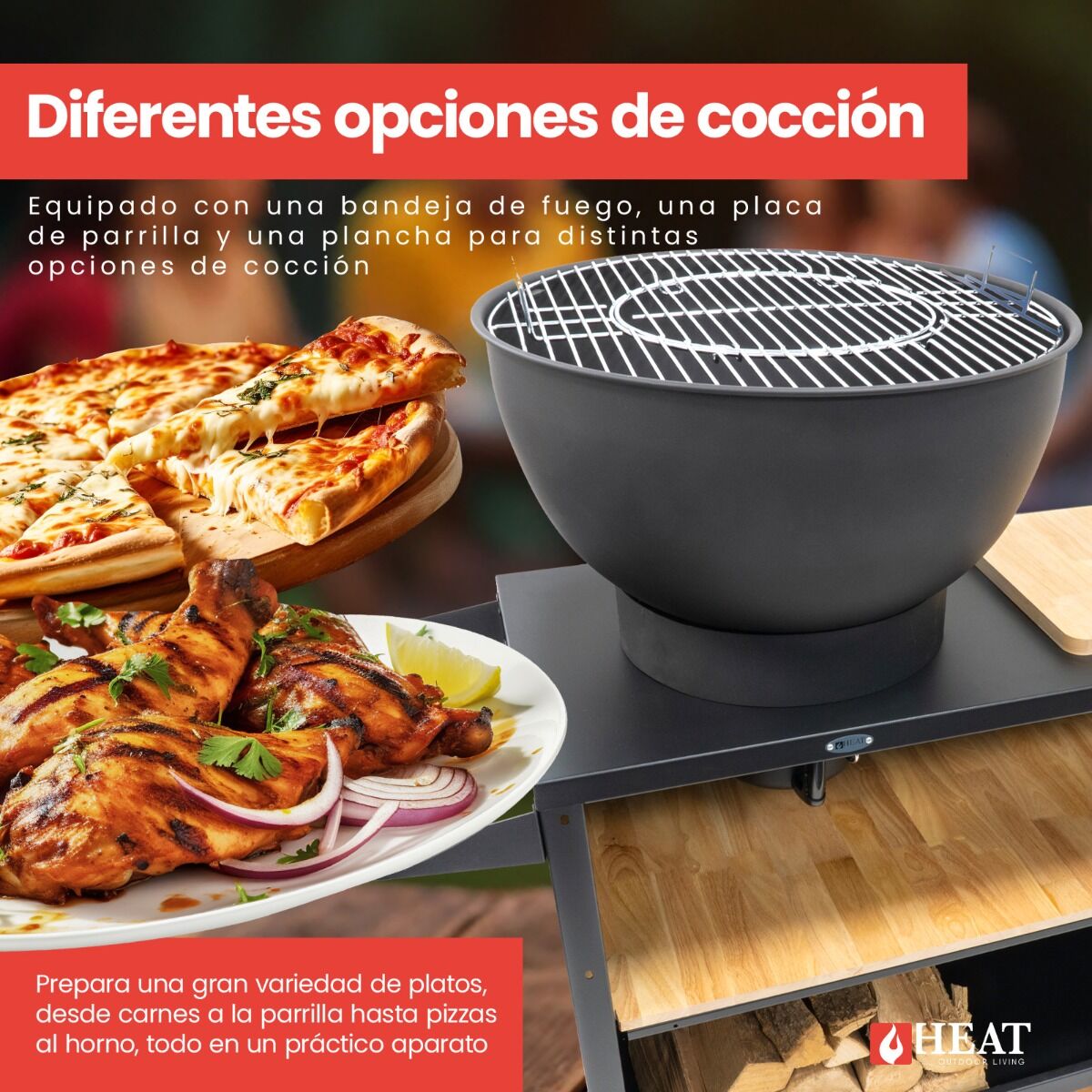 HEAT Trolle Cocina Exterior Negro