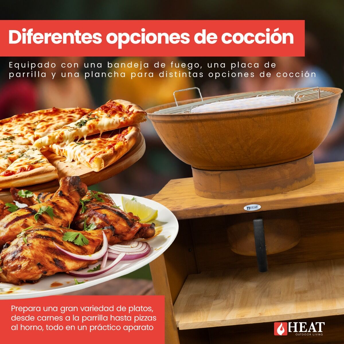 HEAT Trolle Cocina Exterior Óxido