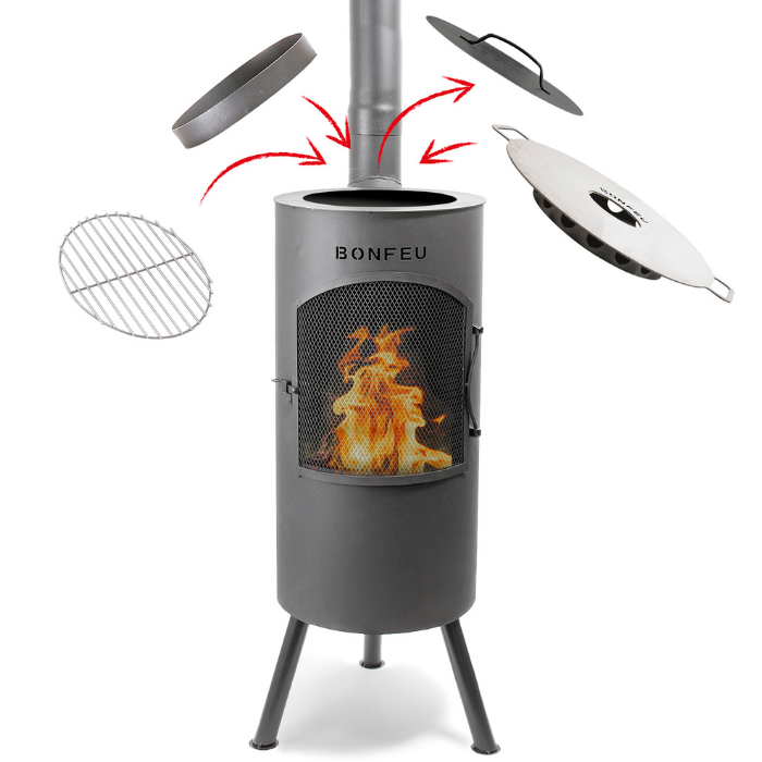 BonFeu Bontino LP Negro chimenea de jardín