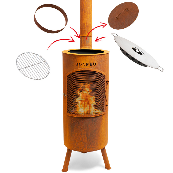 BonFeu BonTino LP chimenea de jardín Corten