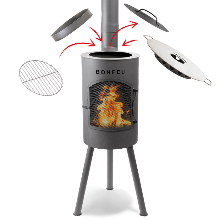 BonFeu BonGiano SP Negro chimenea de jardín