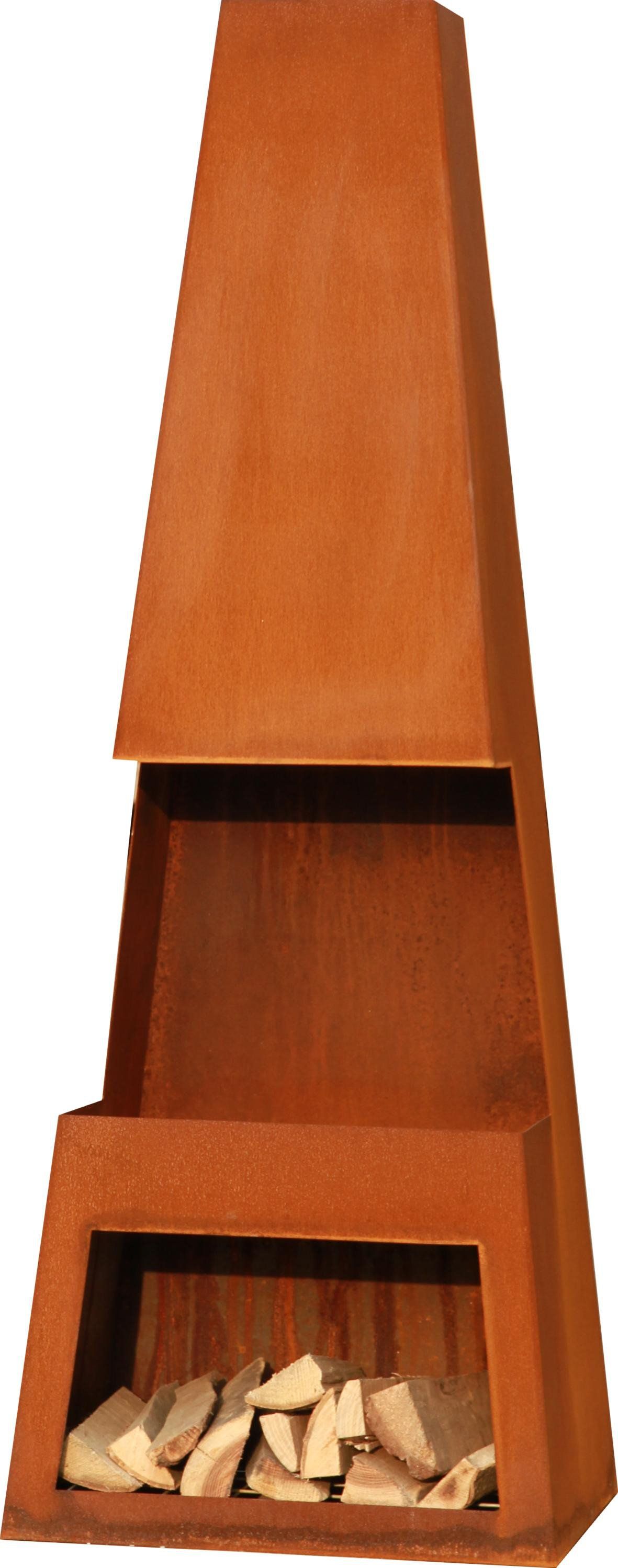 GardenMaxX Pular Corten chimenea exterior