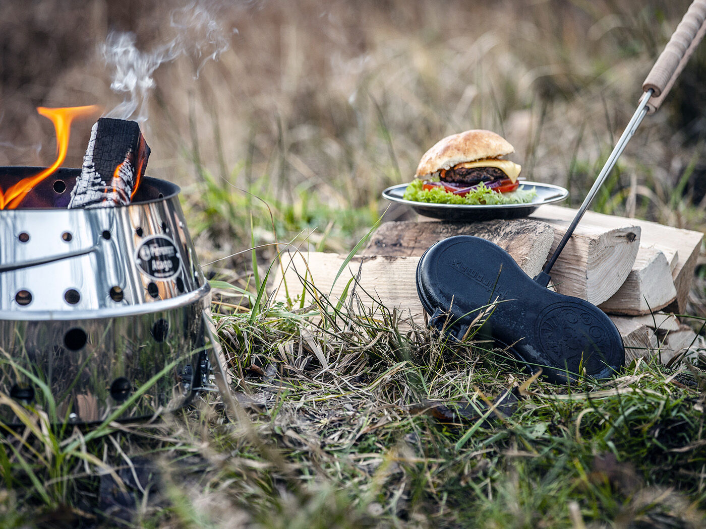 Petromax Plancha para hamburguesas de hierro fundido 