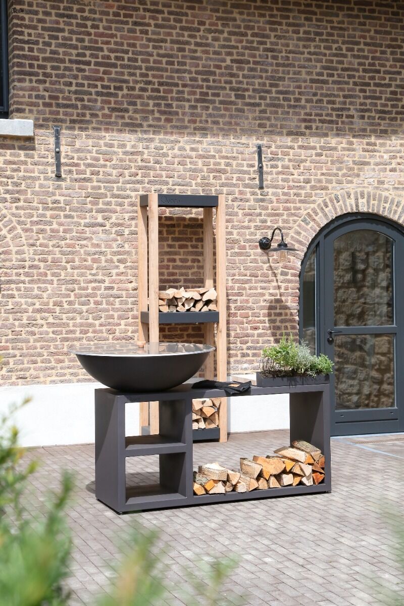 Quoco PIATTO Tavolo Gris Oscuro