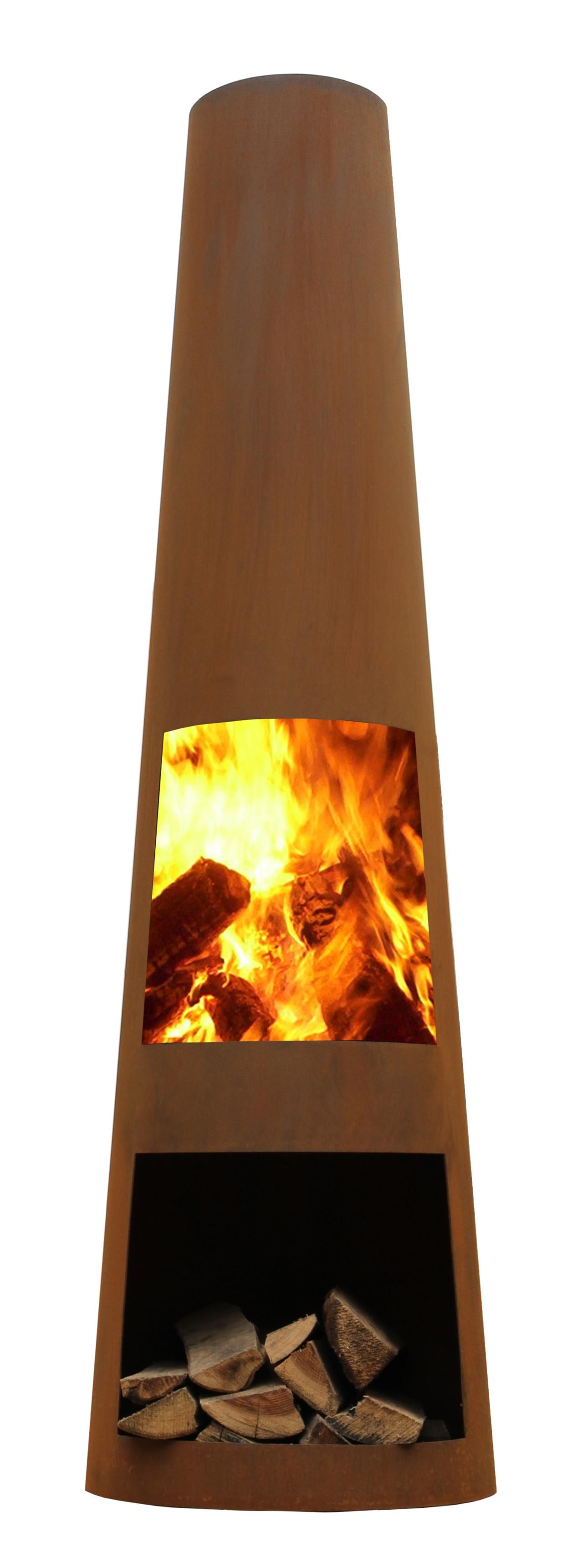 GardenMaxX Rengo XL Corten chimenea exterior