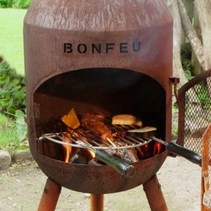 Chimenea de jardín BonSolo óxido BonFeu