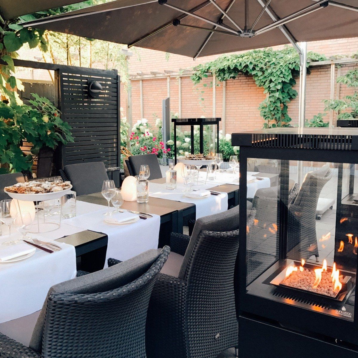 Sunwood Marino Chimenea de terraza  (Blanco)