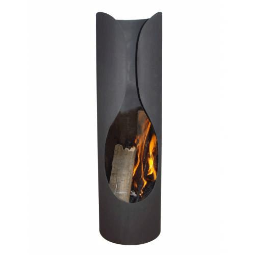 GardenMaxX Masaya negro chimenea exterior