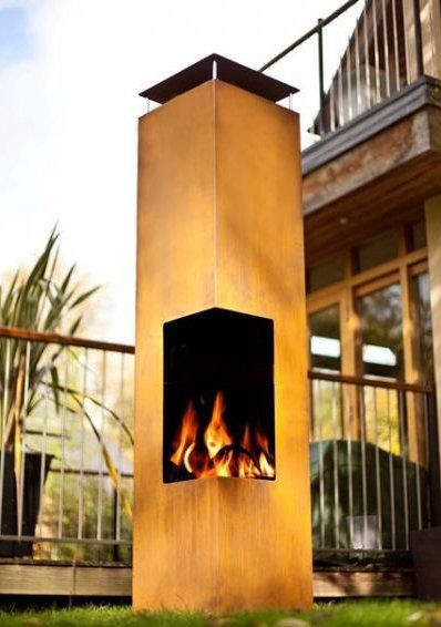 GardenMaxX Tacora Corten chimenea exterior