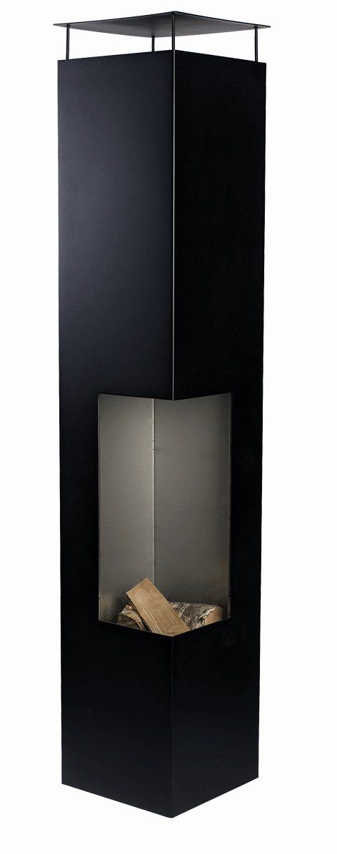 GardenMaxX Tacora negro chimenea exterior