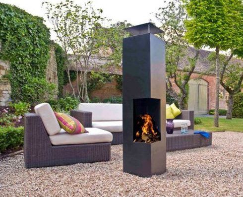 GardenMaxX Tacora negro chimenea exterior