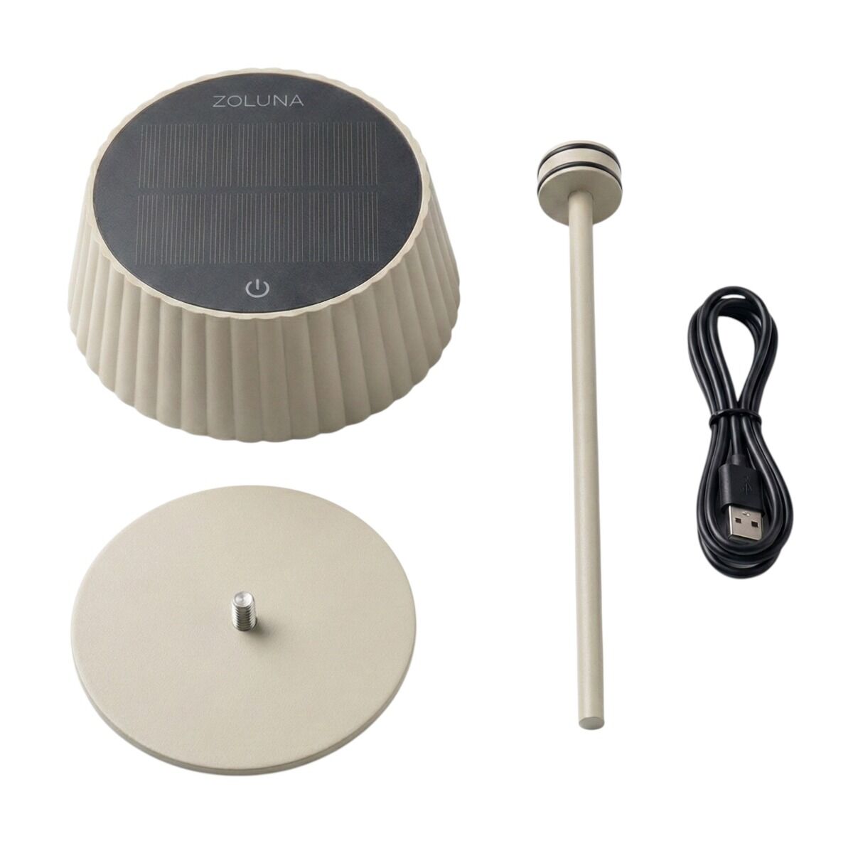 Lámpara de mesa solar Jyp arena ZOLUNA