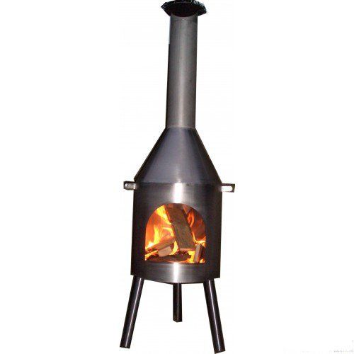 GardenMaxX Cotopaxi Inox chimenea exterior