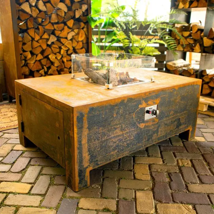 FORNO Mesa de fuego Brann Acero Corten