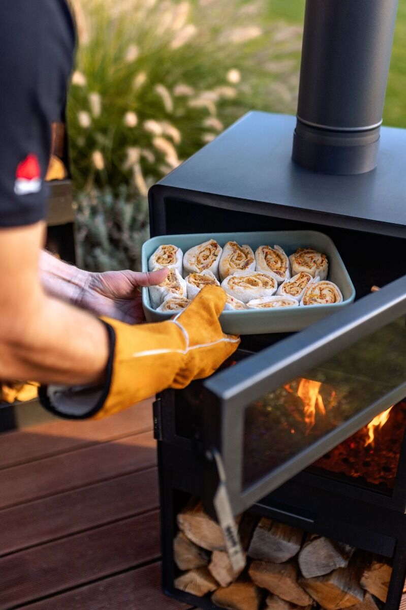 Chimenea de Jardín CookKing Vento con Función de Horno y Doble Acristalamiento