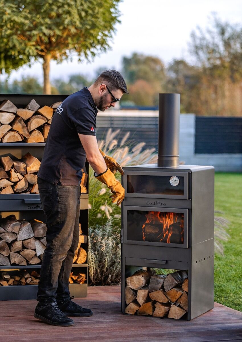 Chimenea de Jardín CookKing Vento con Función de Horno y Doble Acristalamiento