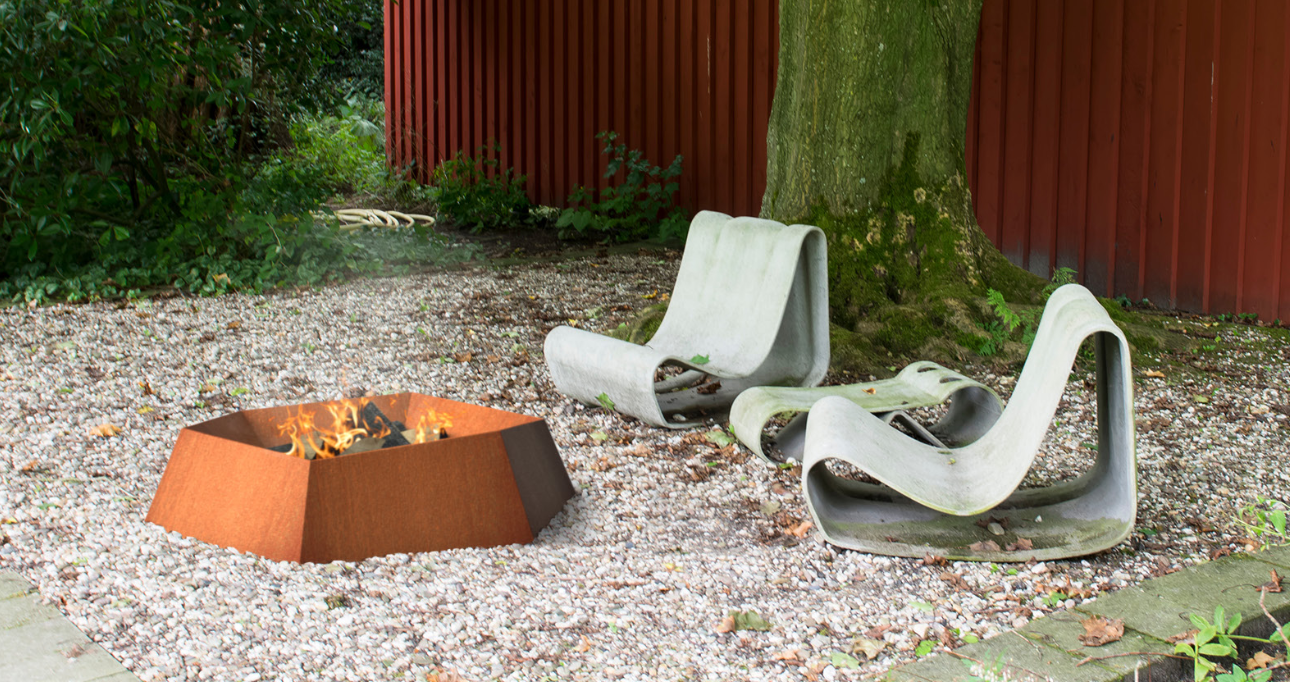 FORNO Cuenco de Fuego Forma Acero Corten