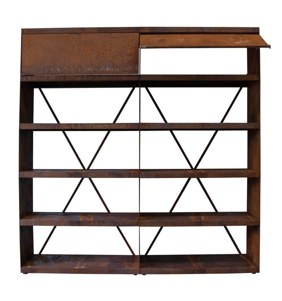OFYR Almacenamiento de madera 200 Corten