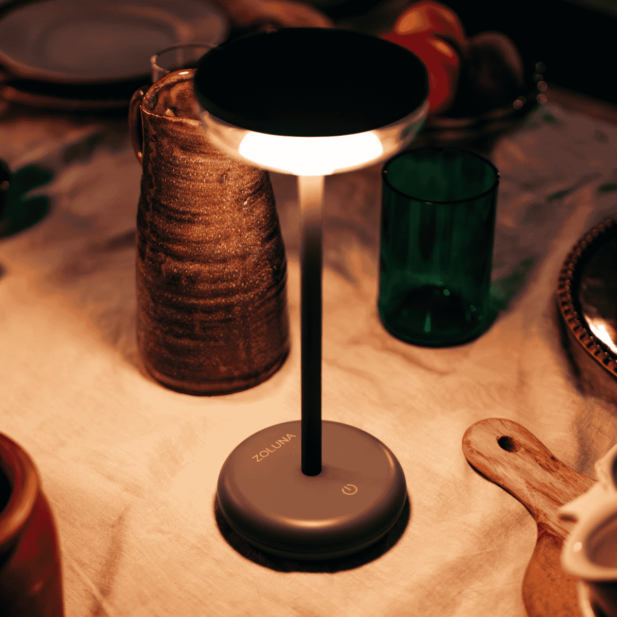 Lámpara de mesa solar Bobbie capuchino ZOLUNA