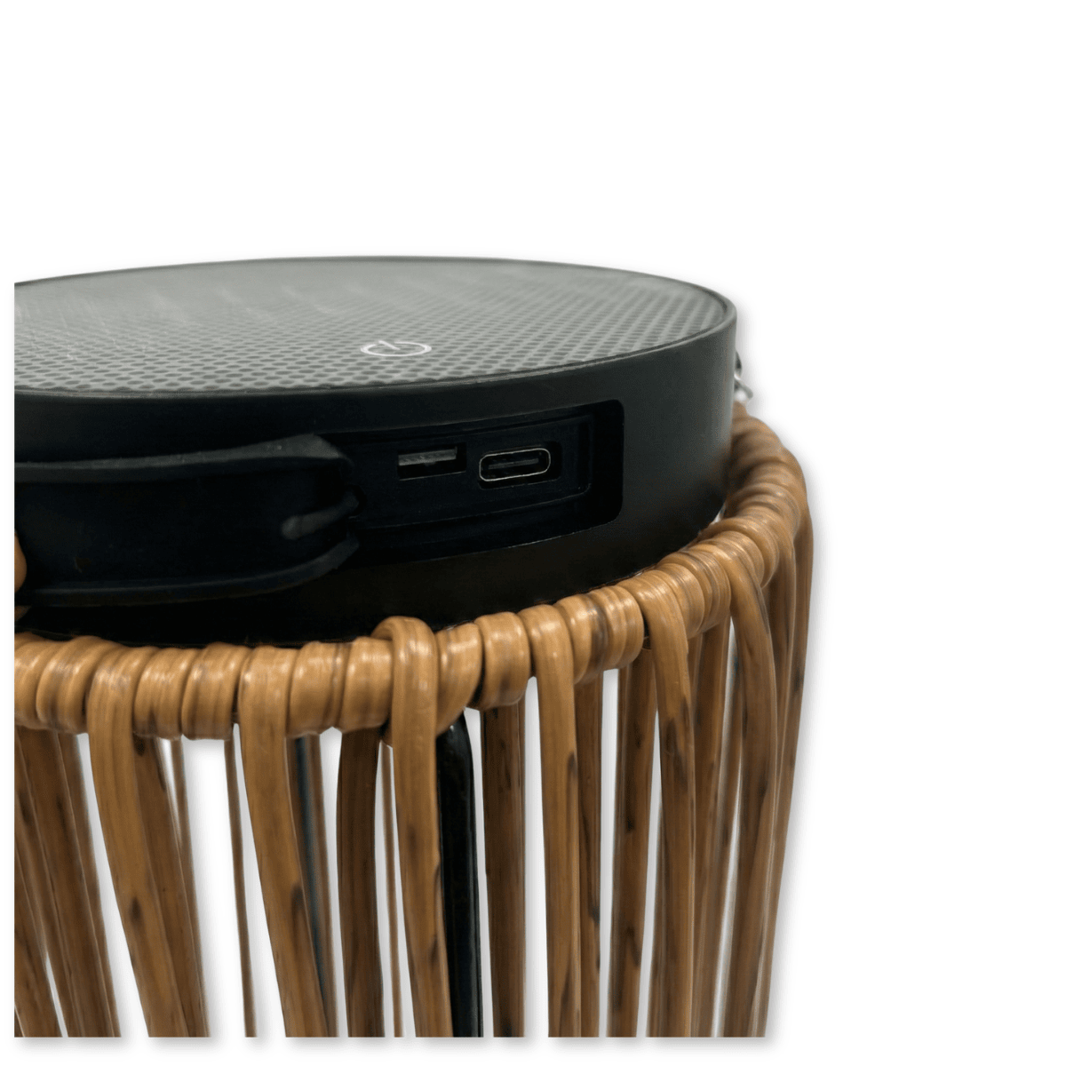 Lámpara solar Luca Grande roble claro ZOLUNA