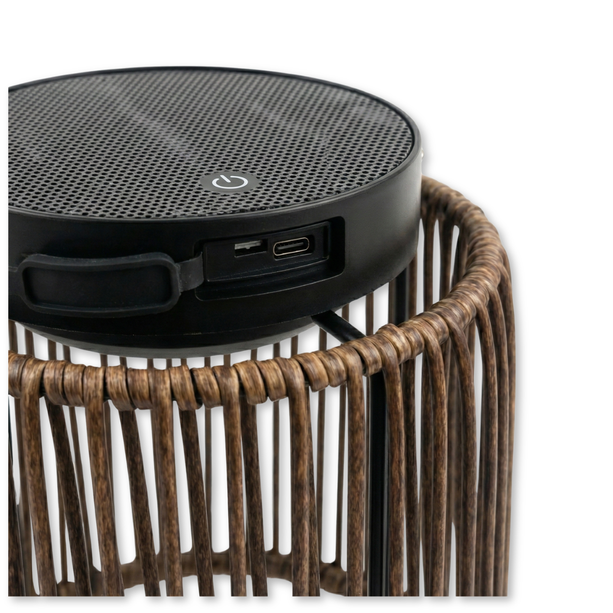 Lámpara de suelo solar Luca roble claro ZOLUNA